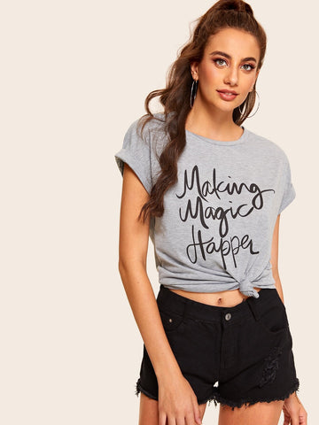 Letter Print Tee