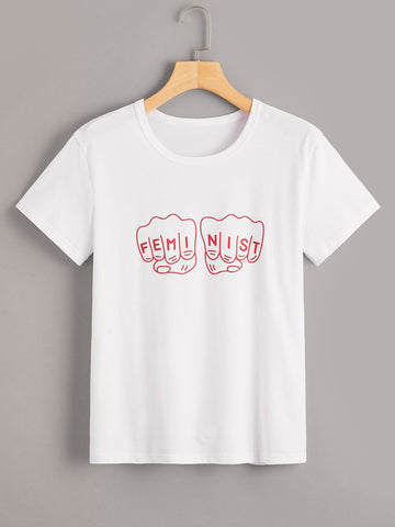 Letter Fist Print Tee