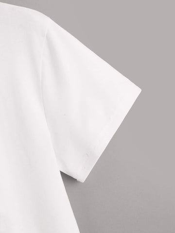 Letter And Cartoon Print Tee