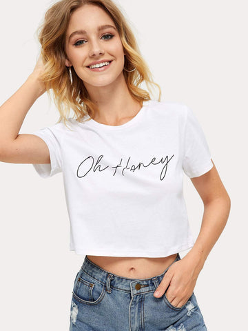 Letter Print Tee