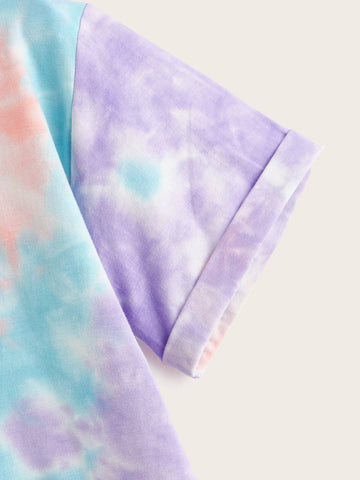Tie Dye Letter Graphic Tee