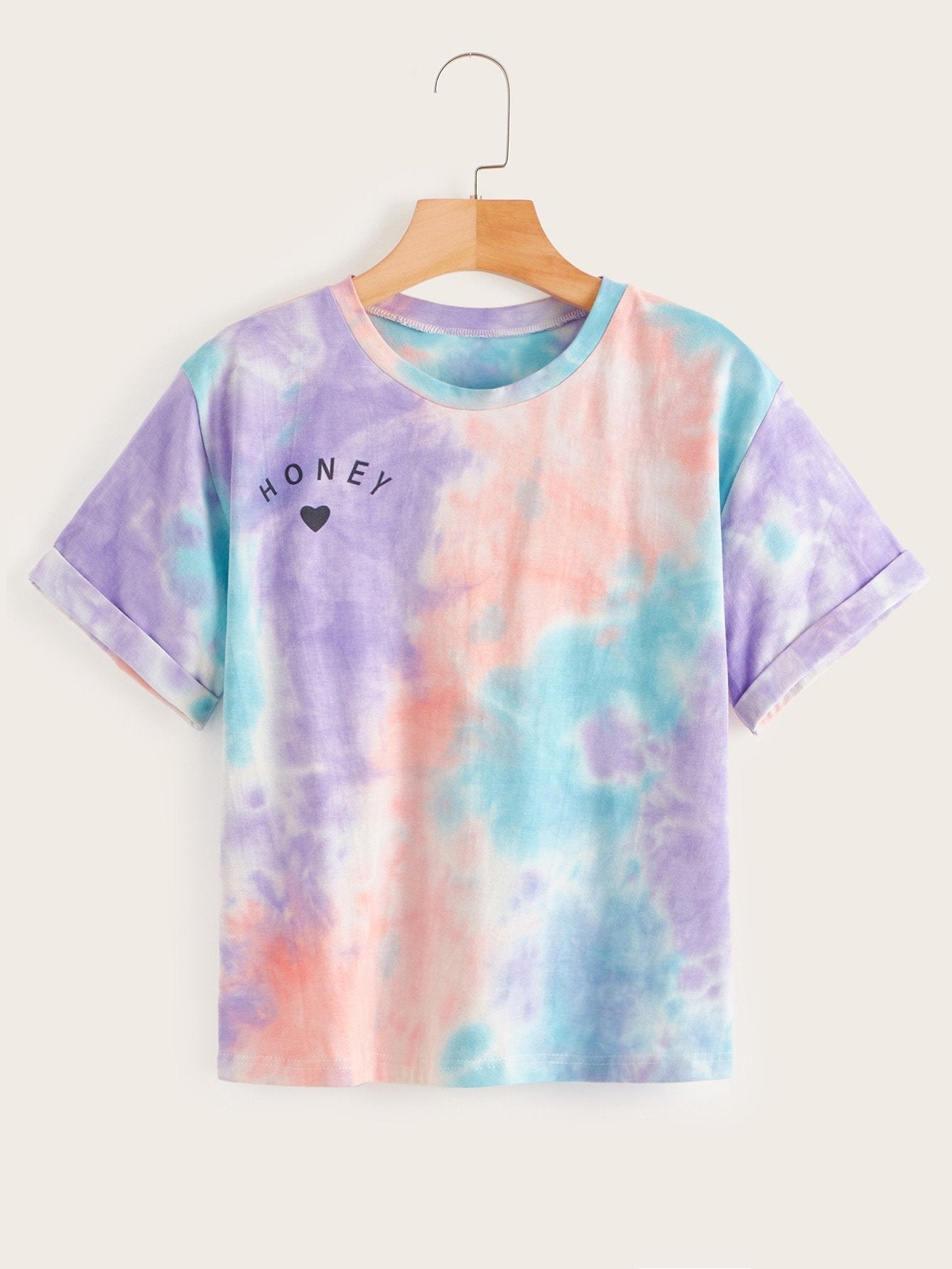Tie Dye Letter Graphic Tee