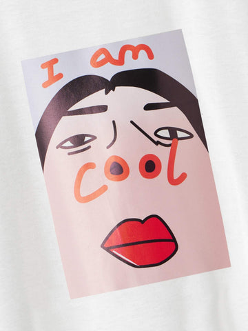Figure & Letter Graphic Tee
