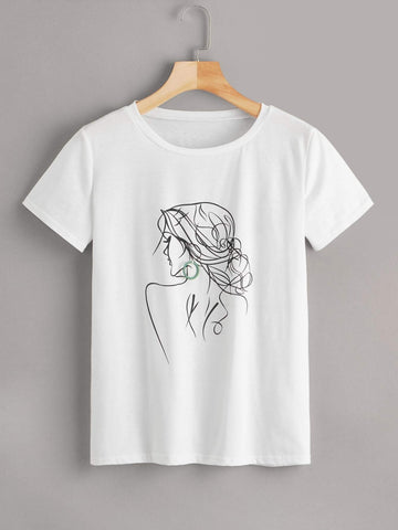 Figure Print Tee