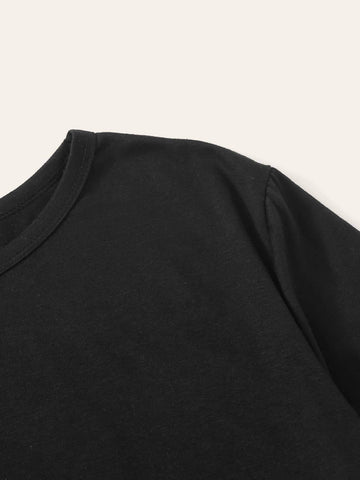 Letter And Cartoon Graphic Tee