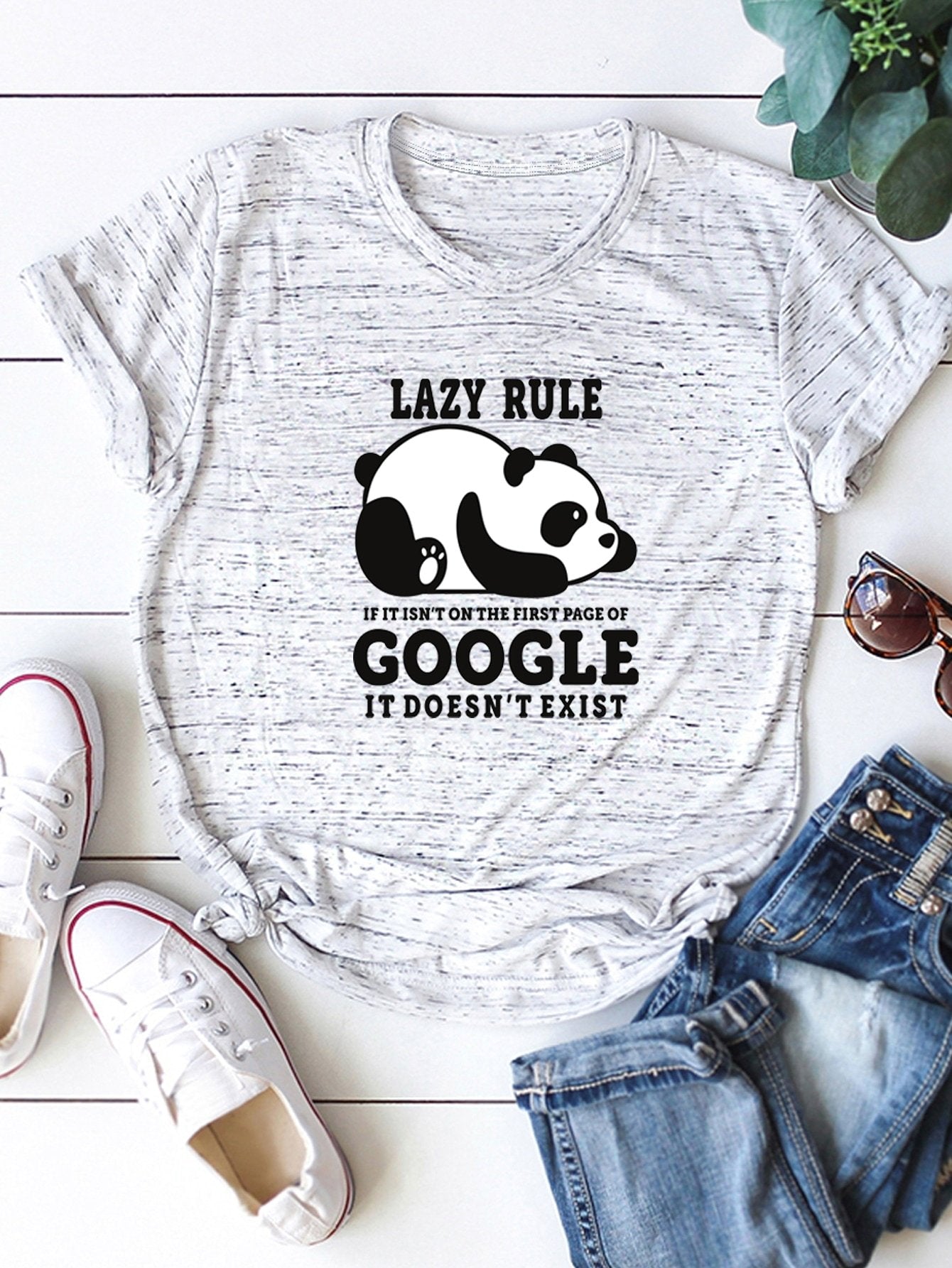 Letter & Panda Graphic Tee