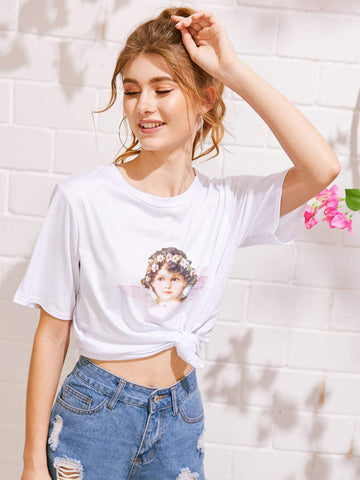 Angel Print Tee