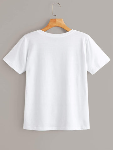 Figure Graphic Appliques Tee