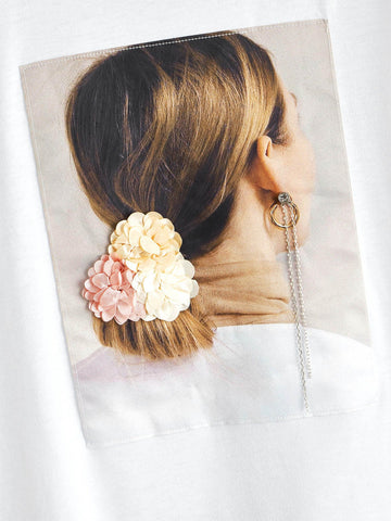 Figure Graphic Appliques Tee