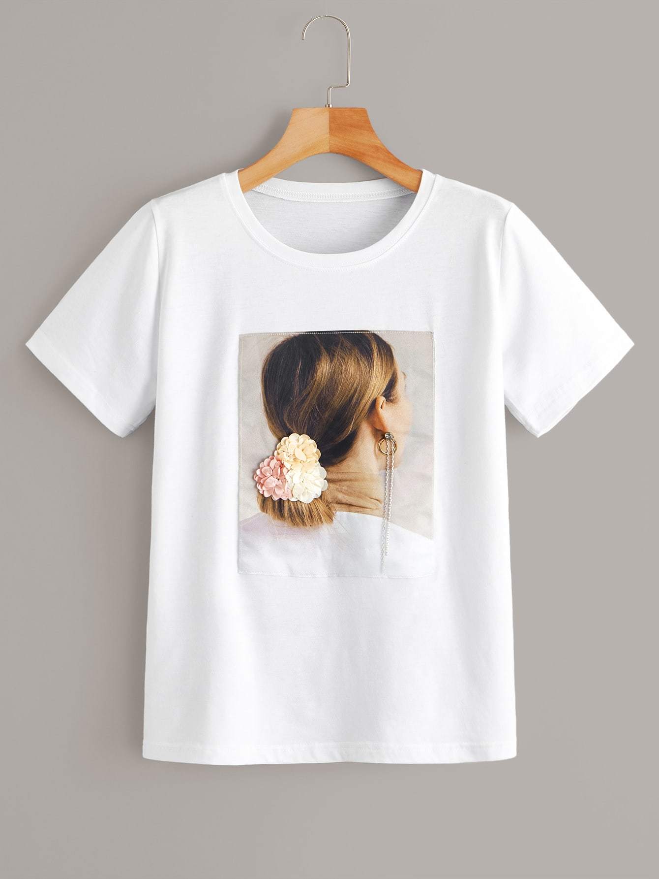 Figure Graphic Appliques Tee