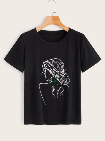 Figure Print Tee