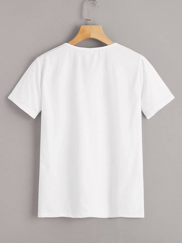 Letter And Figure Graphic Tee