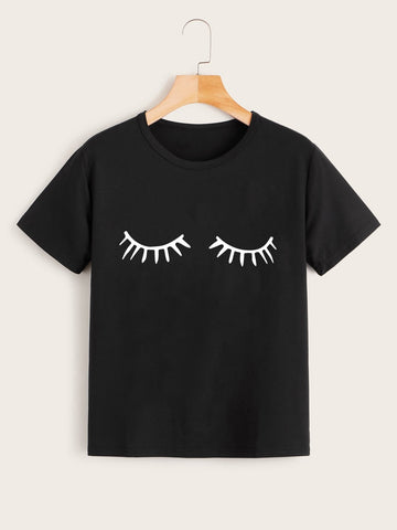 Eyelash Print Tee