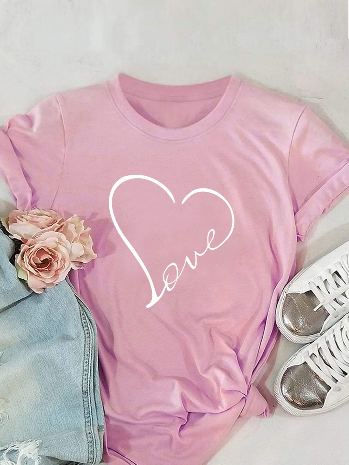 Heart Print Tee