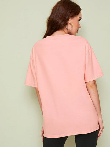 Letter Graphic Drop Shoulder Tee