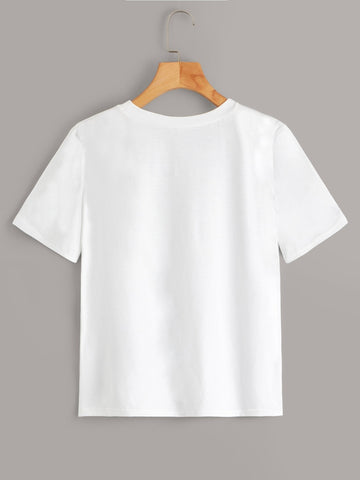 Contrast Painting Pocket Tee