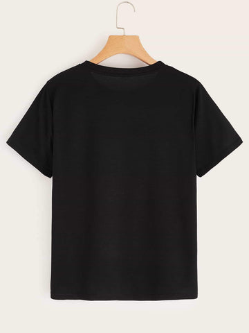 Figure & Letter Graphic Tee