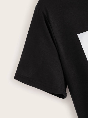 Figure & Letter Graphic Tee