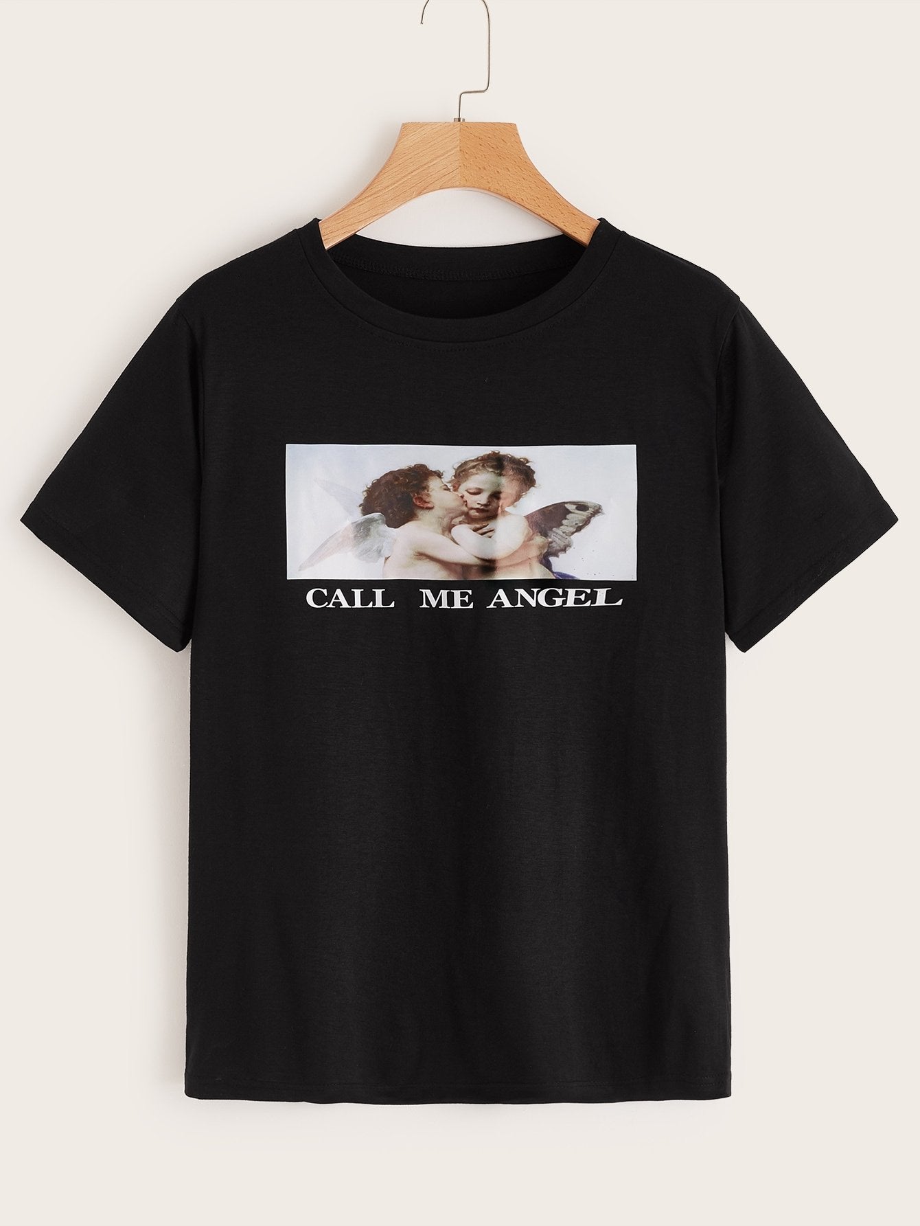 Figure & Letter Graphic Tee
