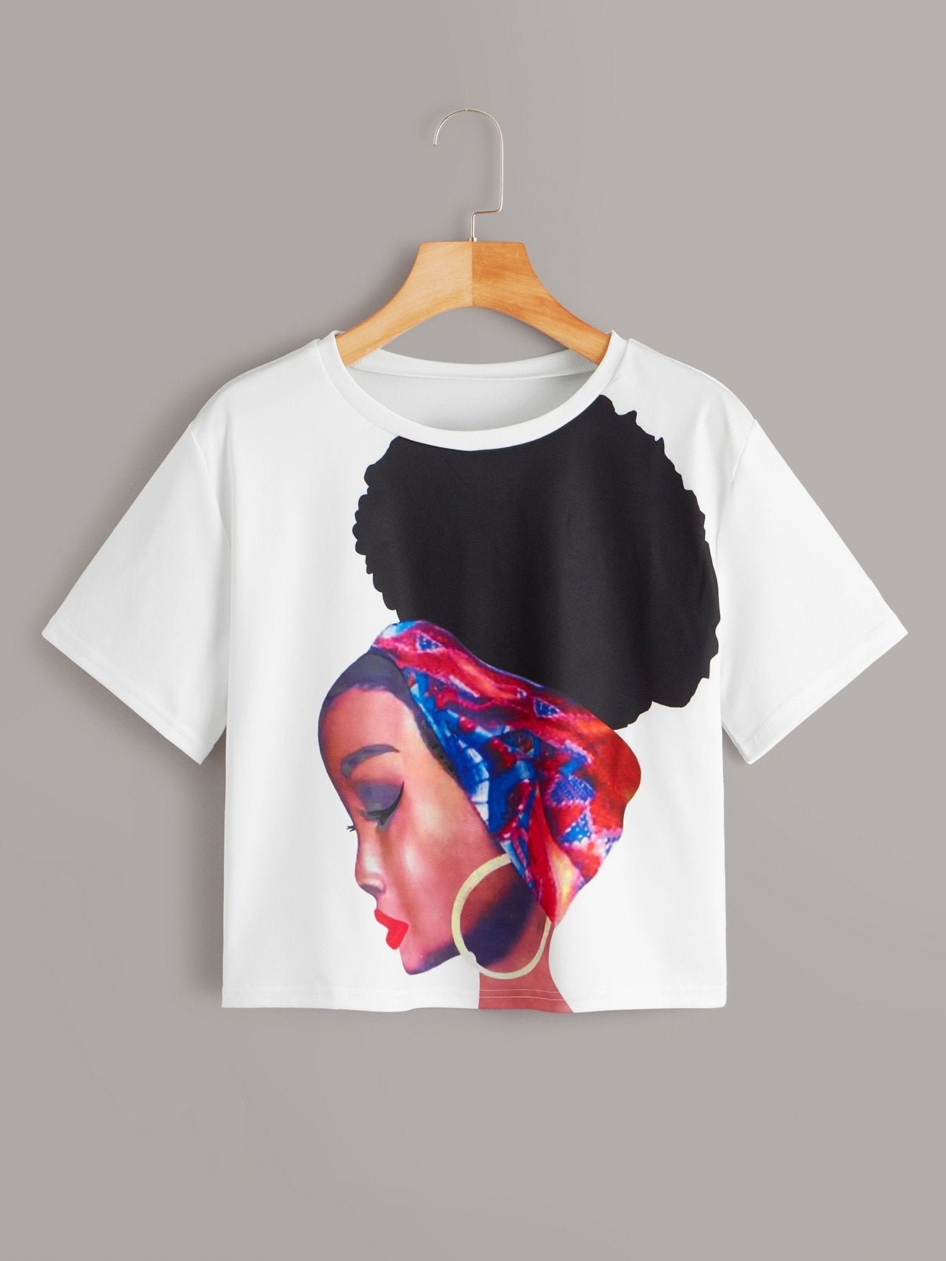 Cartoon Graphic Round Neck Tee