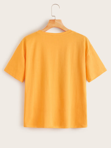 Letter And Car Graphic Tee