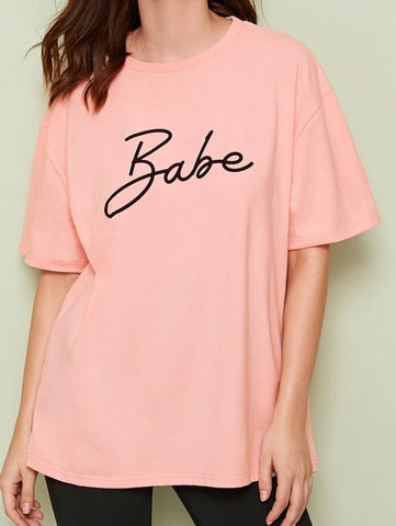 Letter Graphic Drop Shoulder Tee