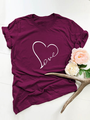 Heart Print Tee