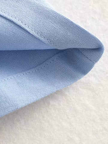 Solid Button Front Self Tie Dress