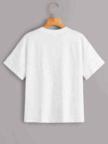 Sunflower & Letter Graphic Tee