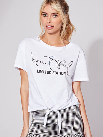 Beautiful Tie Front T-Shirt