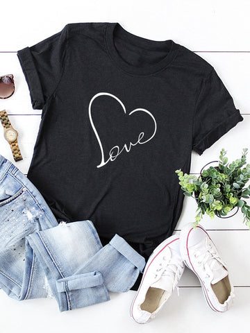 Heart Print Tee
