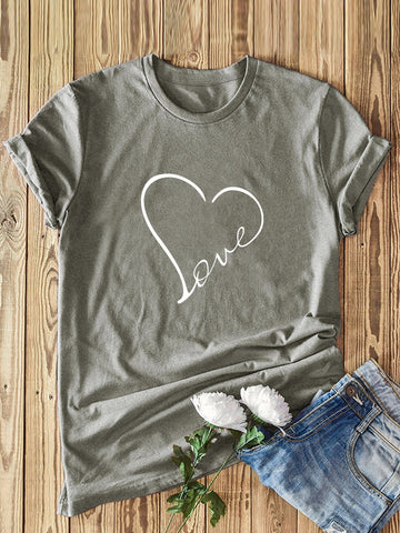 Heart Print Tee