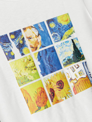 Van Gogh Oil Painting Pattern Tee