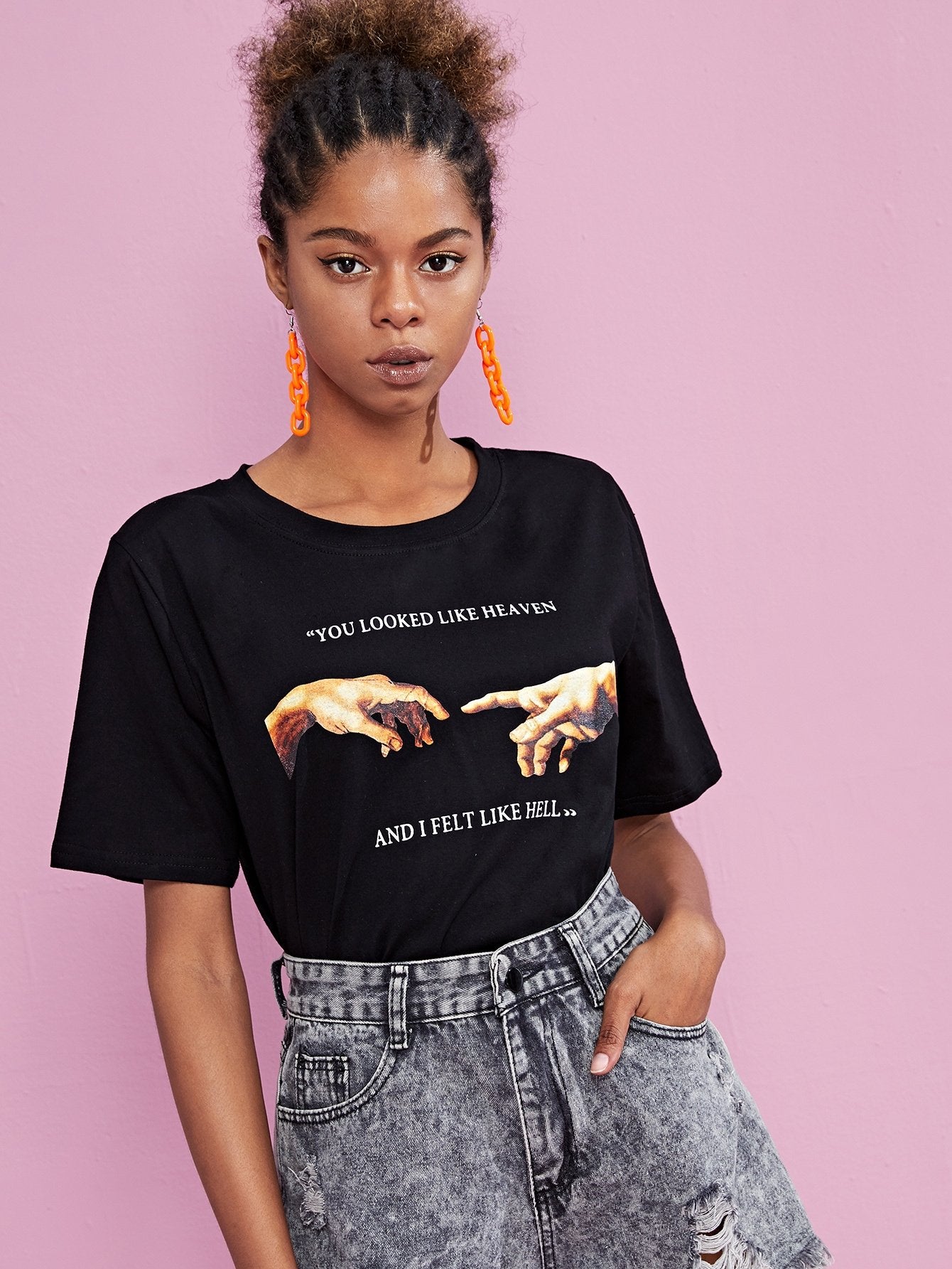Hand And Letter Graphic Tee