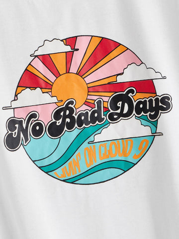 Sun & Letter Graphic Tee