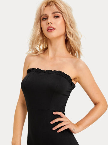 Lettuce Frill Bodycon Tube Dress
