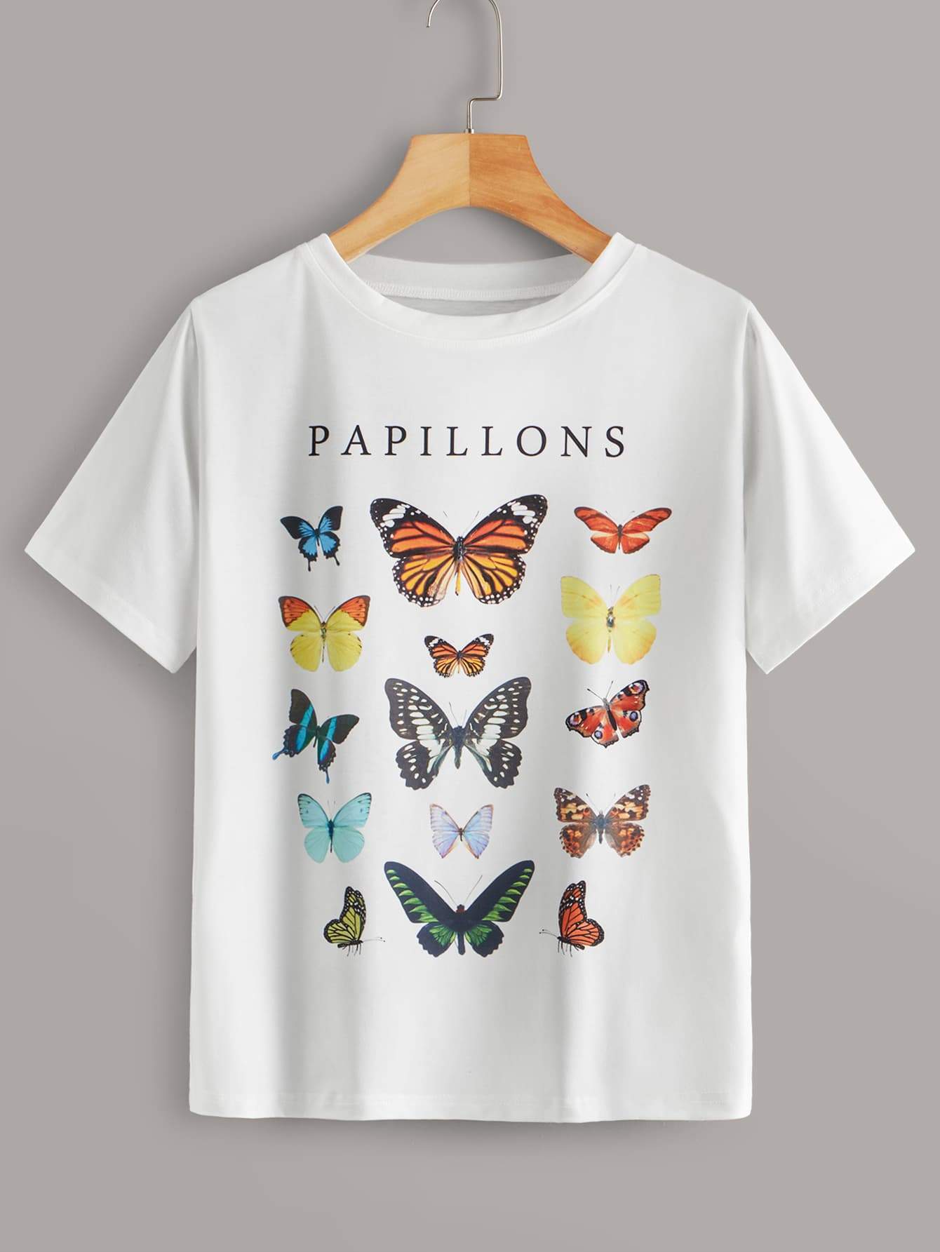 Letter & Butterfly Print Tee