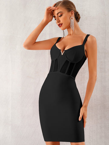 Adyce Zip Back Slip Bandage Dress