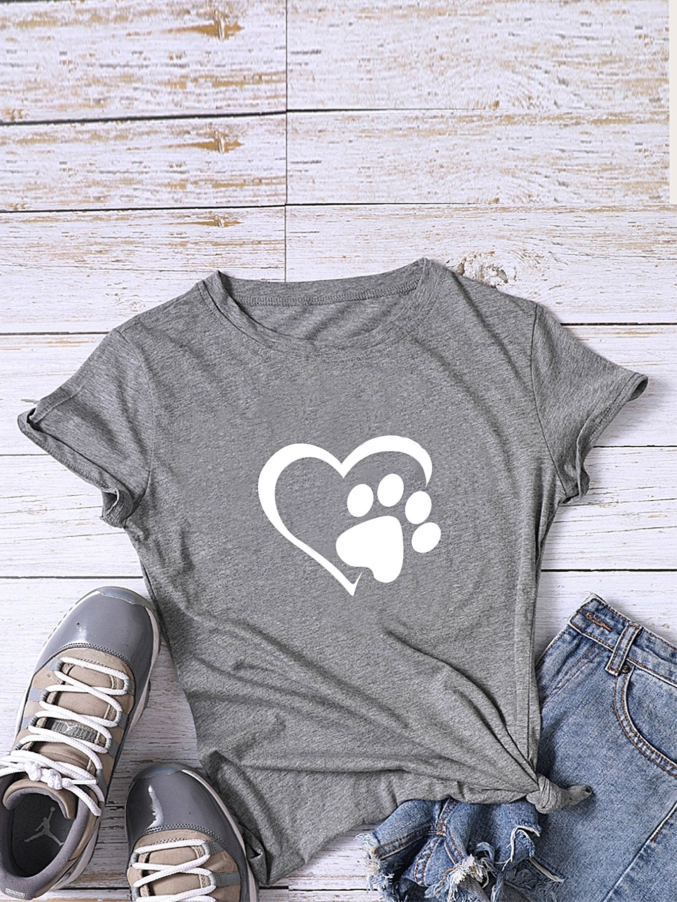 Cartoon Graphic Round Neck Tee