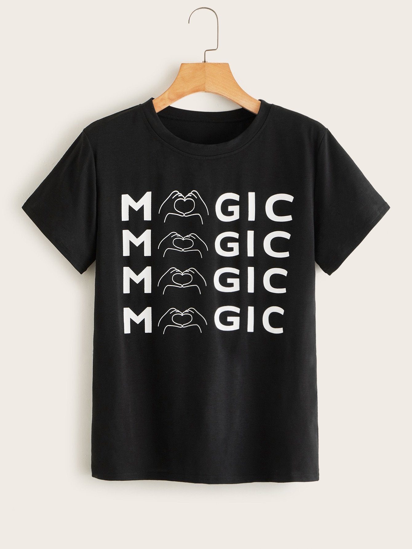 Letter And Gesture Print Tee