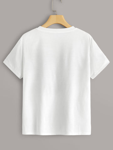 Sun Print Round Neck Tee