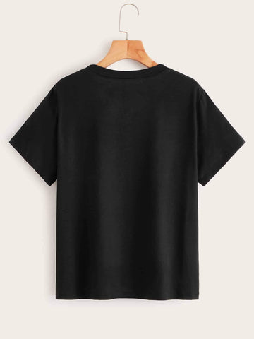 Sunflower & Letter Graphic Tee