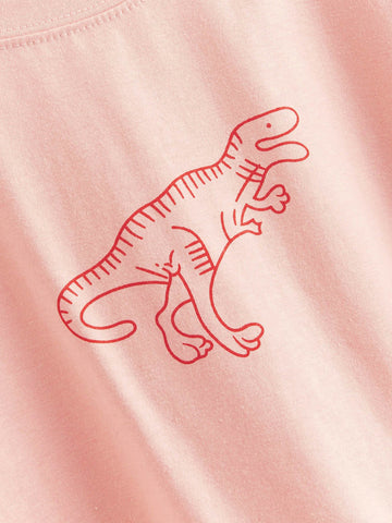 Dinosaur Print Short Sleeve Tee