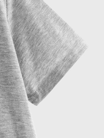 Slogan Graphic Round Neck Tee
