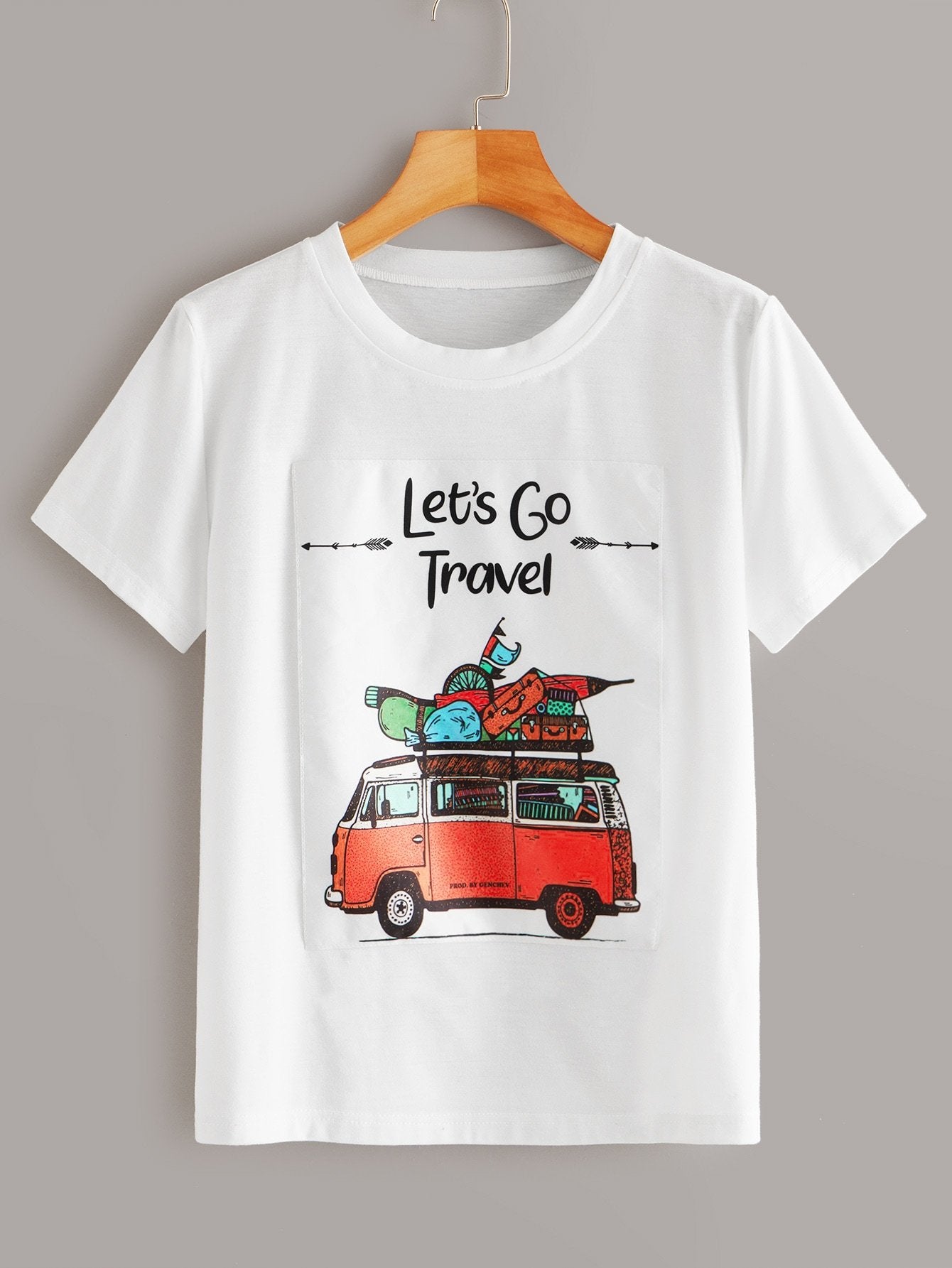 Bus & Letter Print Tee