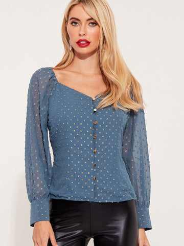Lurex Texture Blouse
