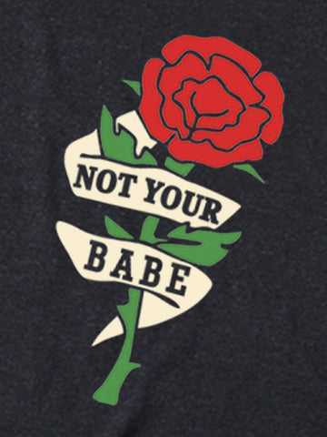 Letter And Flower Print Tee