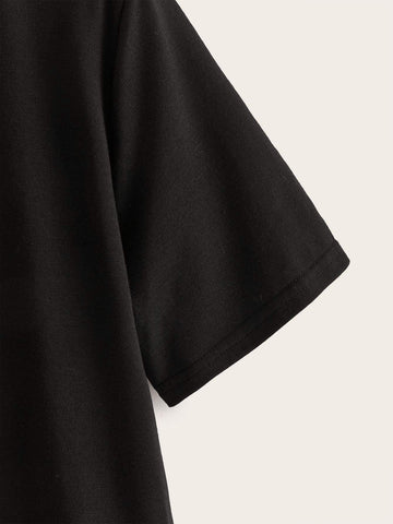 Moon Print Round Neck Tee
