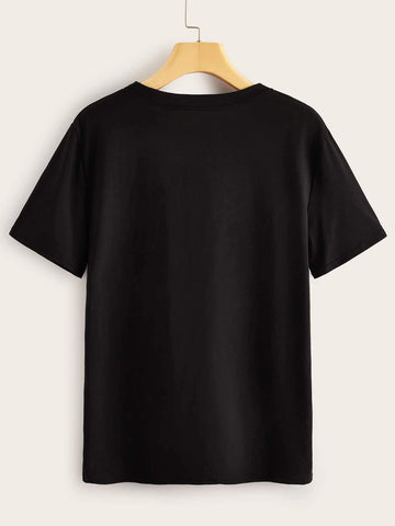Deer Print Round Neck Tee