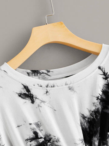 Tie Dye Twist Front Tee